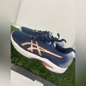 ASICS Solution Speed FF Peacoat Rose Gold Lace Up Sneaker Shoes Womens 10